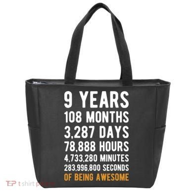 9th Birthday Gift 9 Years Old Being Awesome Tote Bag