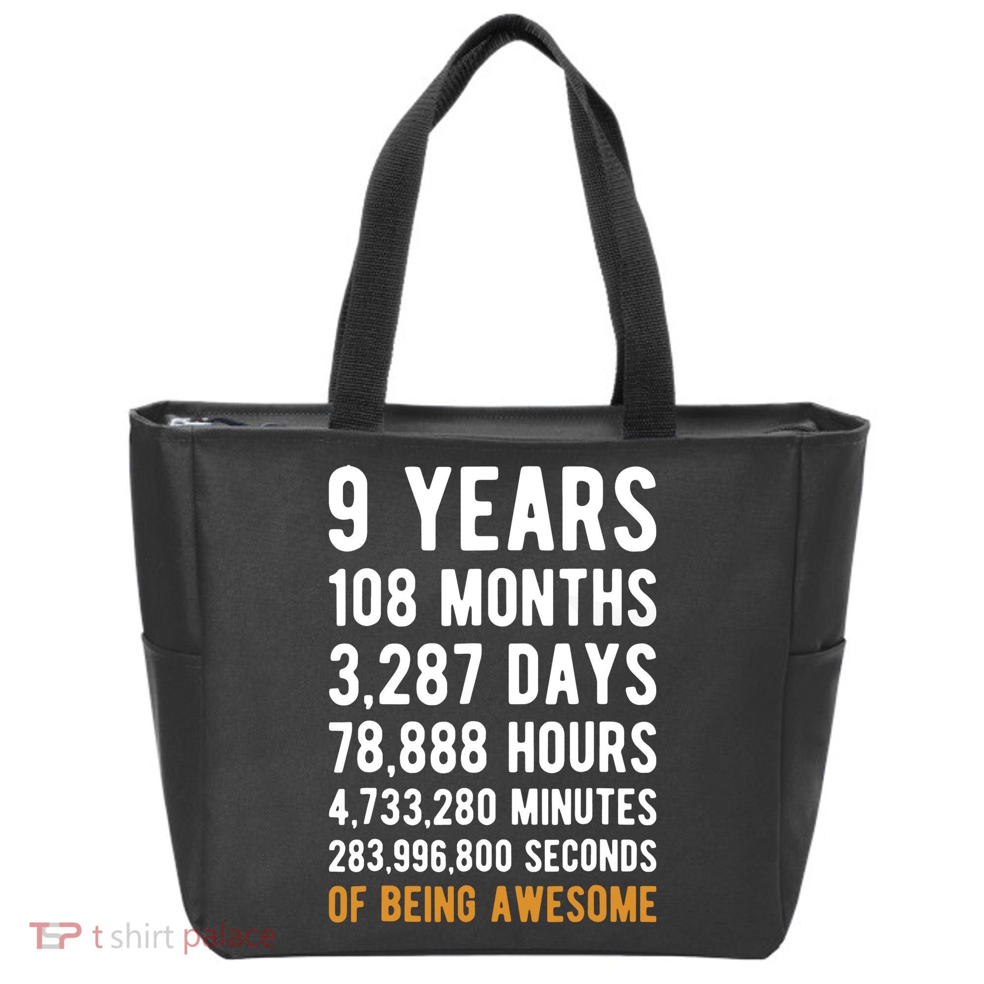9th Birthday Gift 9 Years Old Being Awesome Tote Bag