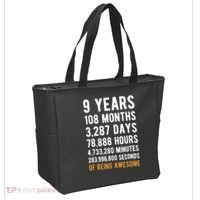 9th Birthday Gift 9 Years Old Being Awesome Tote Bag thumb 2