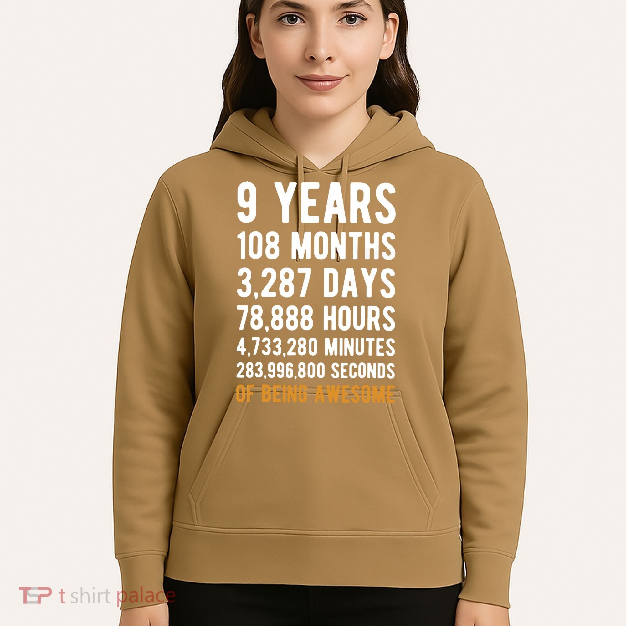 9th Birthday Gift 9 Years Old Being Awesome Hoodie