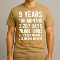 9th Birthday Gift 9 Years Old Being Awesome T-Shirt thumb 3