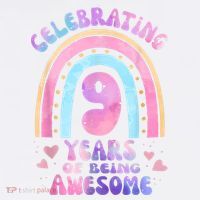 9th Birthday Girl Tie Dye 9 Years Of Being Awesome Bday Women's Hoodie thumb 2