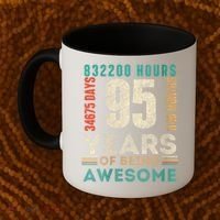 95th Birthday Hours Days Months 95 Years Old Bday Coffee Mug thumb 2