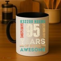 95th Birthday Hours Days Months 95 Years Old Bday Coffee Mug thumb 4