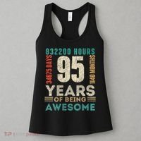 95th Birthday Hours Days Months 95 Years Old Bday Women's Tank Top thumb 3