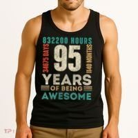 95th Birthday Hours Days Months 95 Years Old Bday Tank Top thumb 3