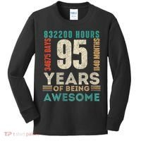 95th Birthday Hours Days Months 95 Years Old Bday Kids Long Sleeve Shirt thumb 0