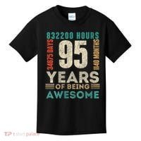 95th Birthday Hours Days Months 95 Years Old Bday Kids T-Shirt thumb 0