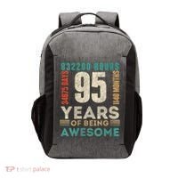 95th Birthday Hours Days Months 95 Years Old Bday Vector Backpack thumb 0