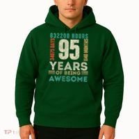 95th Birthday Hours Days Months 95 Years Old Bday Hoodie thumb 2