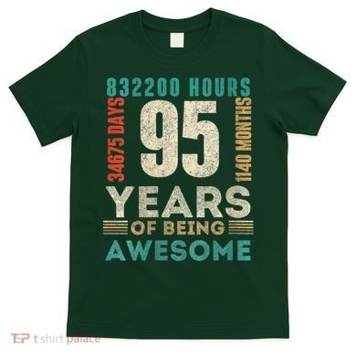 95th Birthday Hours Days Months 95 Years Old Bday T-Shirt