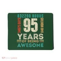 95th Birthday Hours Days Months 95 Years Old Bday Mousepad thumb 0