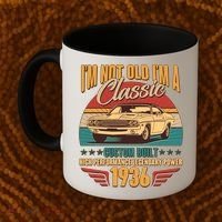 90th Birthday I'm Not Old I'm A Classic Custom Built Car 1936 Coffee Mug thumb 2