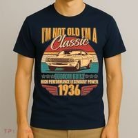 90th Birthday I'm Not Old I'm A Classic Custom Built Car 1936 T-Shirt thumb 3