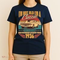 90th Birthday I'm Not Old I'm A Classic Custom Built Car 1936 T-Shirt thumb 4