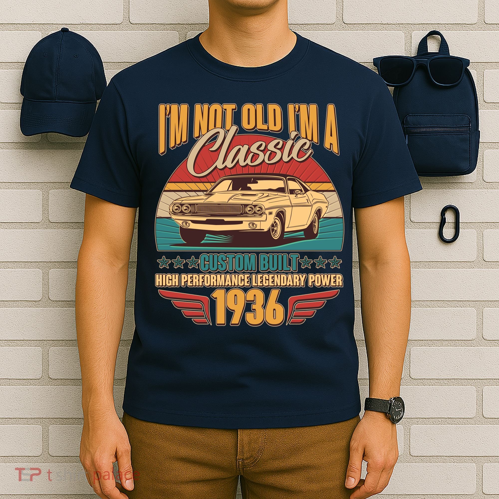 90th Birthday I'm Not Old I'm A Classic Custom Built Car 1936 T-Shirt
