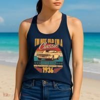 90th Birthday I'm Not Old I'm A Classic Custom Built Car 1936 Women's Tank Top thumb 2