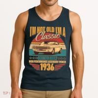 90th Birthday I'm Not Old I'm A Classic Custom Built Car 1936 Tank Top thumb 3