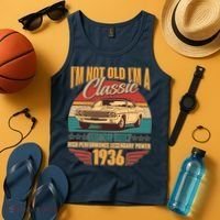 90th Birthday I'm Not Old I'm A Classic Custom Built Car 1936 Tank Top thumb 4