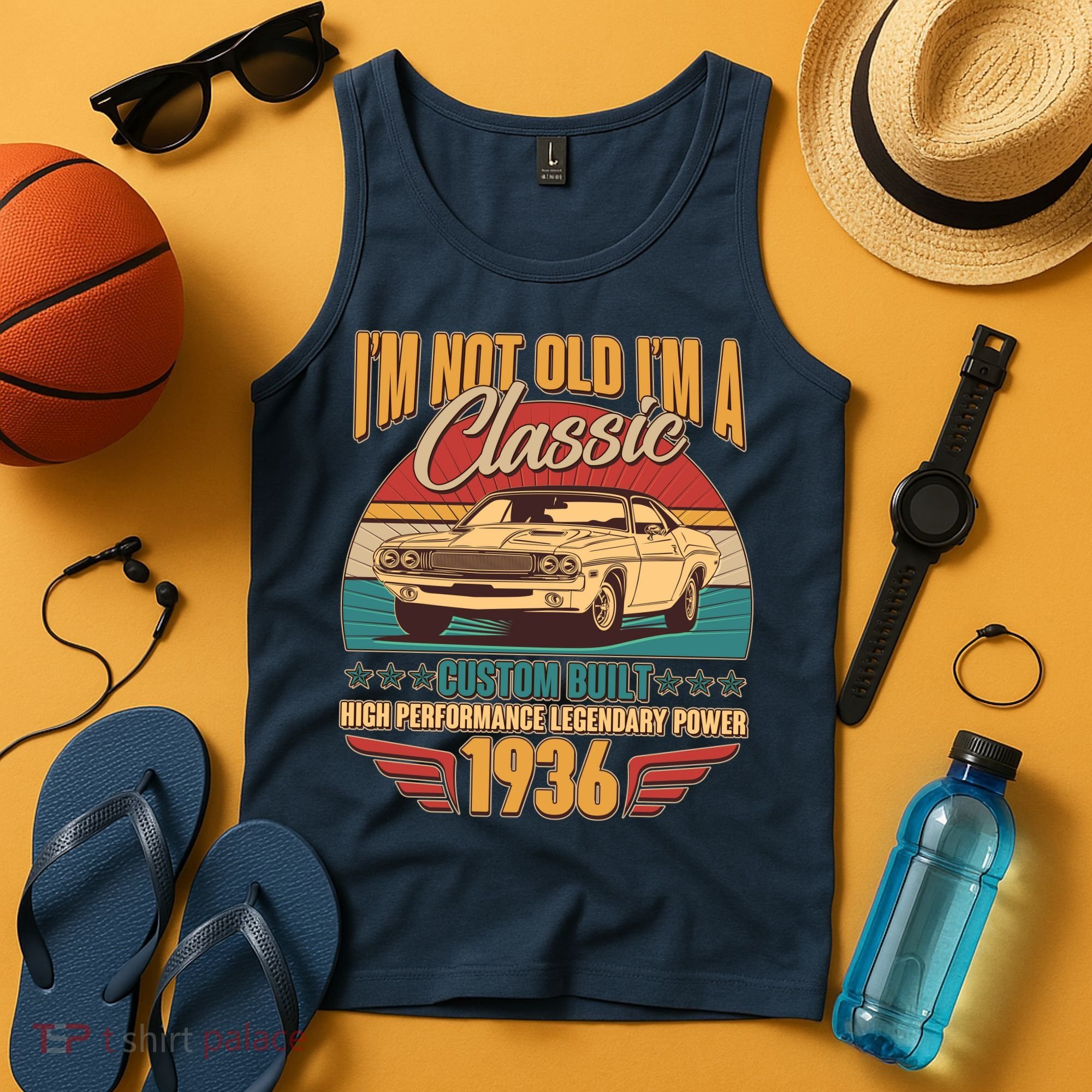 90th Birthday I'm Not Old I'm A Classic Custom Built Car 1936 Tank Top