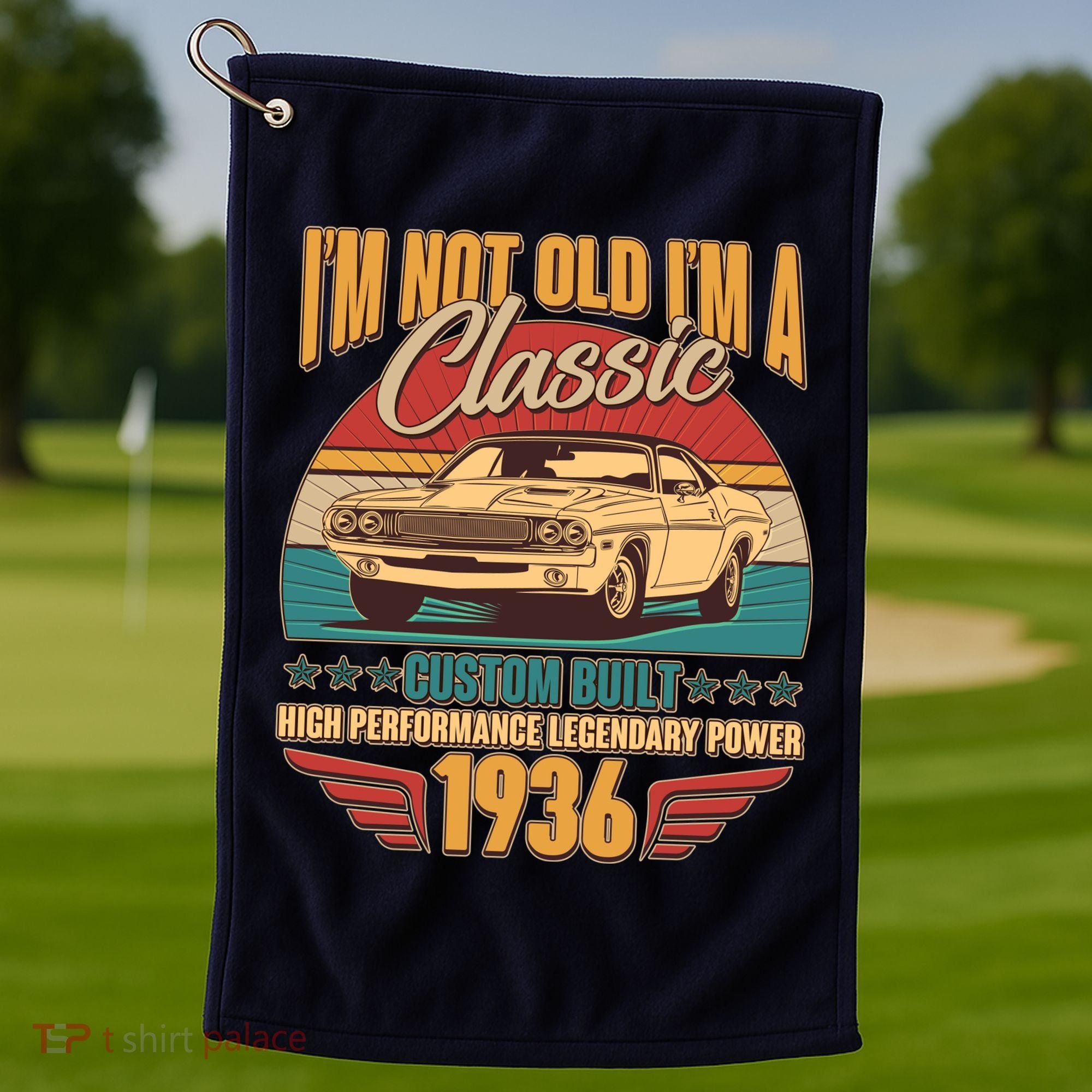 90th Birthday I'm Not Old I'm A Classic Custom Built Car 1936 Golf Towel
