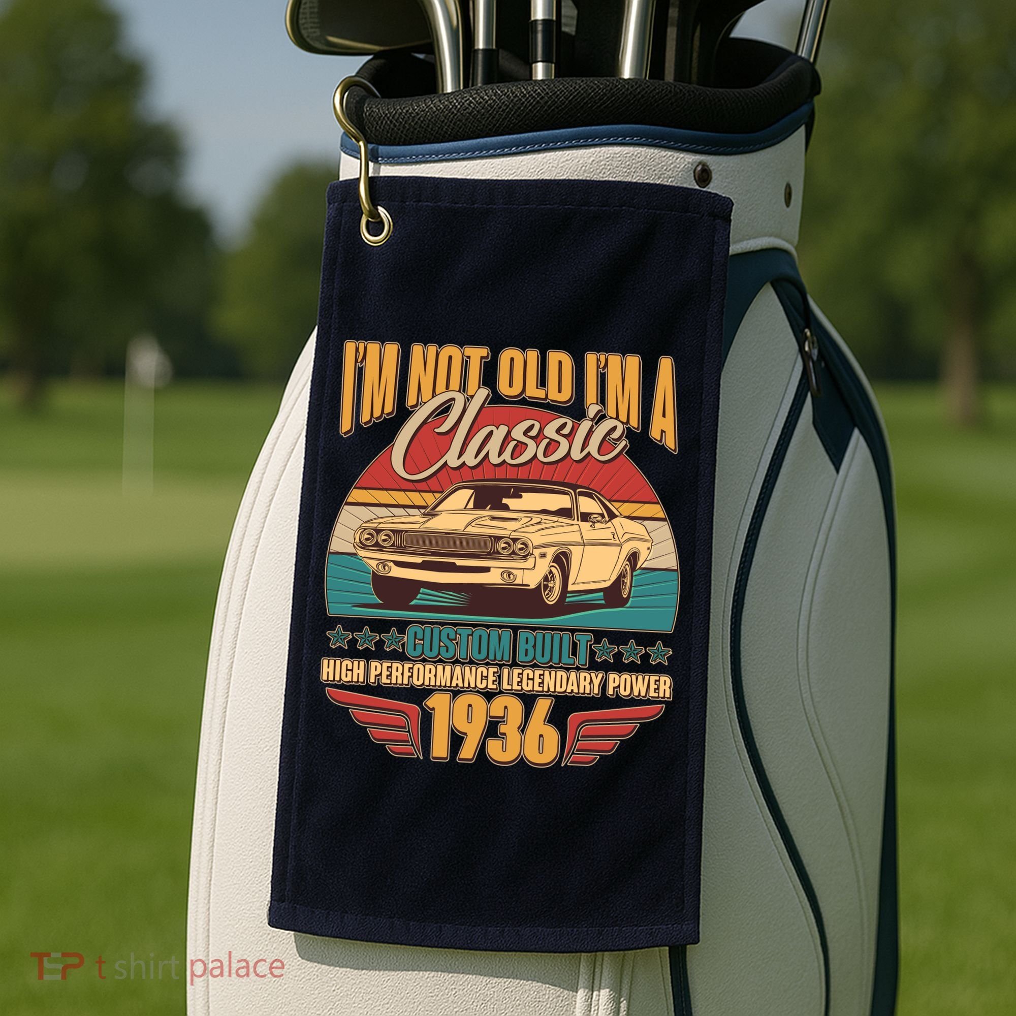 90th Birthday I'm Not Old I'm A Classic Custom Built Car 1936 Golf Towel