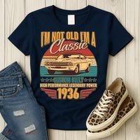90th Birthday I'm Not Old I'm A Classic Custom Built Car 1936 Women's T-Shirt thumb 3