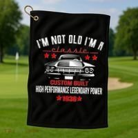 90th Birthday I'm Not Old I'm A Classic 1936 Custom Built High Performance Legendary Power Golf Towel thumb 1