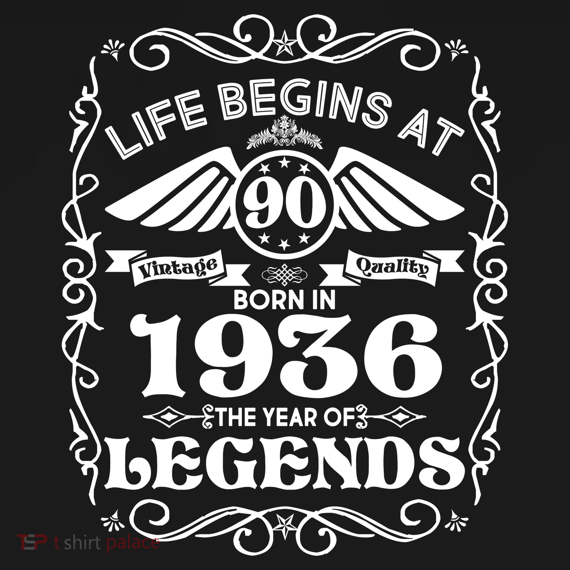 90th Birthday Life Begins At 90 Born In 1936 The Year Of Legends Women's Hoodie