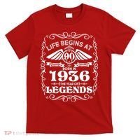 90th Birthday Life Begins At 90 Born In 1936 The Year Of Legends T-Shirt thumb 0