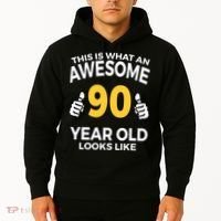 90th Birthday Long Sleeve  Funny 90 Years Old Gifts Hoodie thumb 2