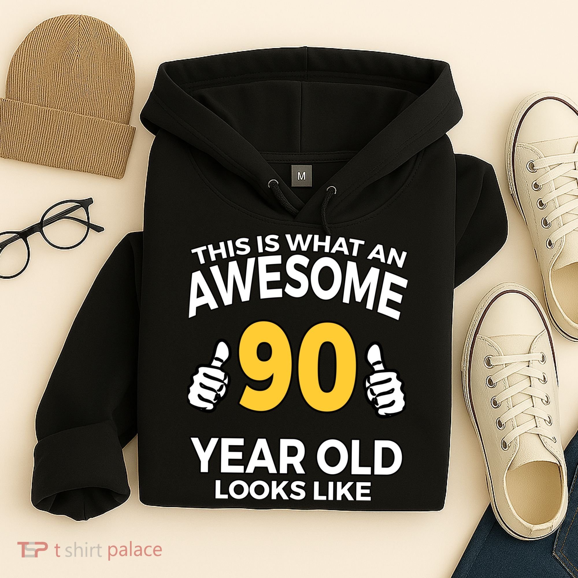 90th Birthday Long Sleeve  Funny 90 Years Old Gifts Hoodie