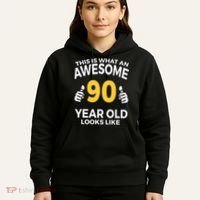 90th Birthday Long Sleeve  Funny 90 Years Old Gifts Hoodie thumb 5