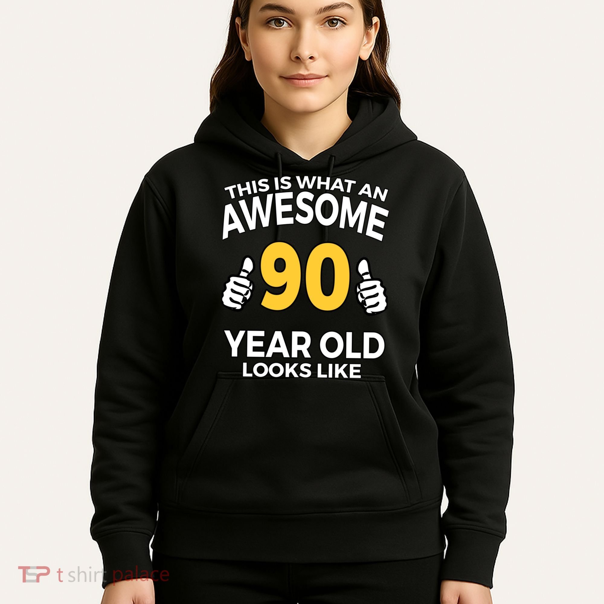 90th Birthday Long Sleeve  Funny 90 Years Old Gifts Hoodie