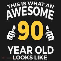 90th Birthday Long Sleeve  Funny 90 Years Old Gifts T-Shirt thumb 7
