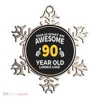 90th Birthday Long Sleeve  Funny 90 Years Old Gifts Ornament thumb 0