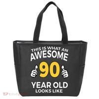 90th Birthday Long Sleeve  Funny 90 Years Old Gifts Tote Bag thumb 0
