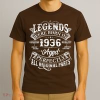 90th Birthday Legends Were Born In 1936 Age Perfectly Vintage Scroll  T-Shirt thumb 3
