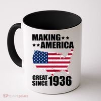 90th Birthday Making American Great Since 1936 Coffee Mug thumb 0