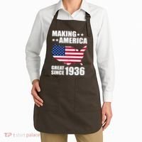 90th Birthday Making American Great Since 1936 Apron thumb 2