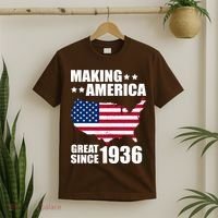 90th Birthday Making American Great Since 1936 T-Shirt thumb 2