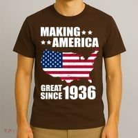 90th Birthday Making American Great Since 1936 T-Shirt thumb 3