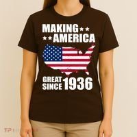 90th Birthday Making American Great Since 1936 T-Shirt thumb 4