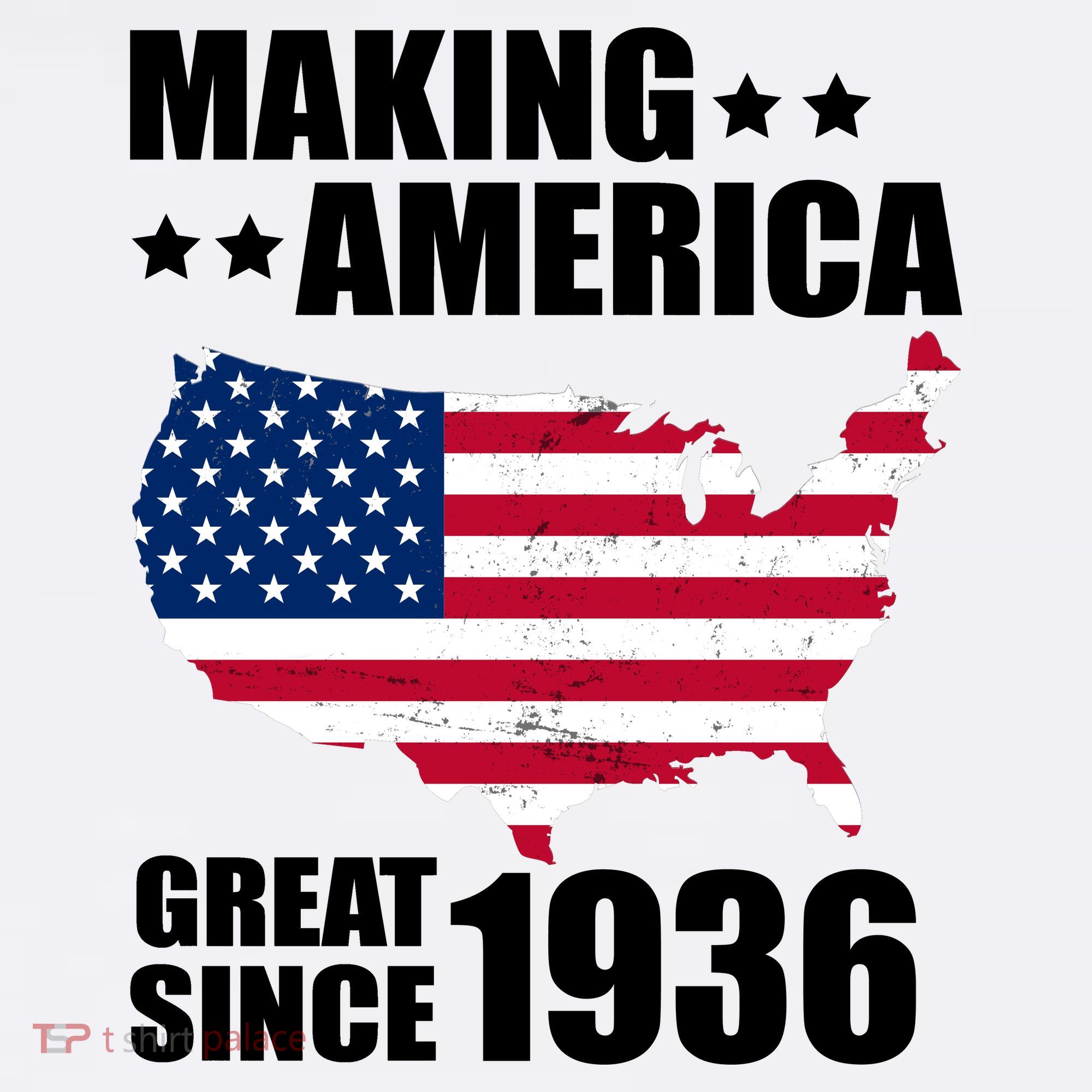 90th Birthday Making American Great Since 1936 Comfort Colors Garment-Dyed Hooded Sweatshirt