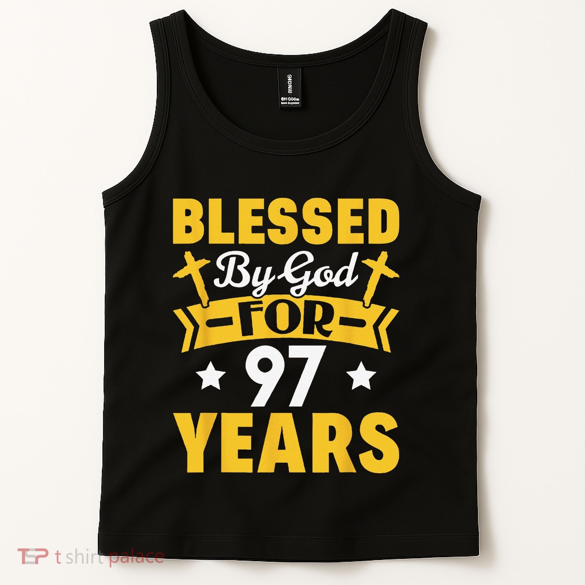 97th Birthday Man Woman Blessed By God For 97 Years Tank Top