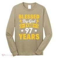 97th Birthday Man Woman Blessed By God For 97 Years Long Sleeve Shirt thumb 0