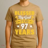 97th Birthday Man Woman Blessed By God For 97 Years T-Shirt thumb 3