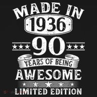 90th Birthday Made In 1936 90 Years Of Being Awesome Limited Edition Women's Hoodie thumb 2