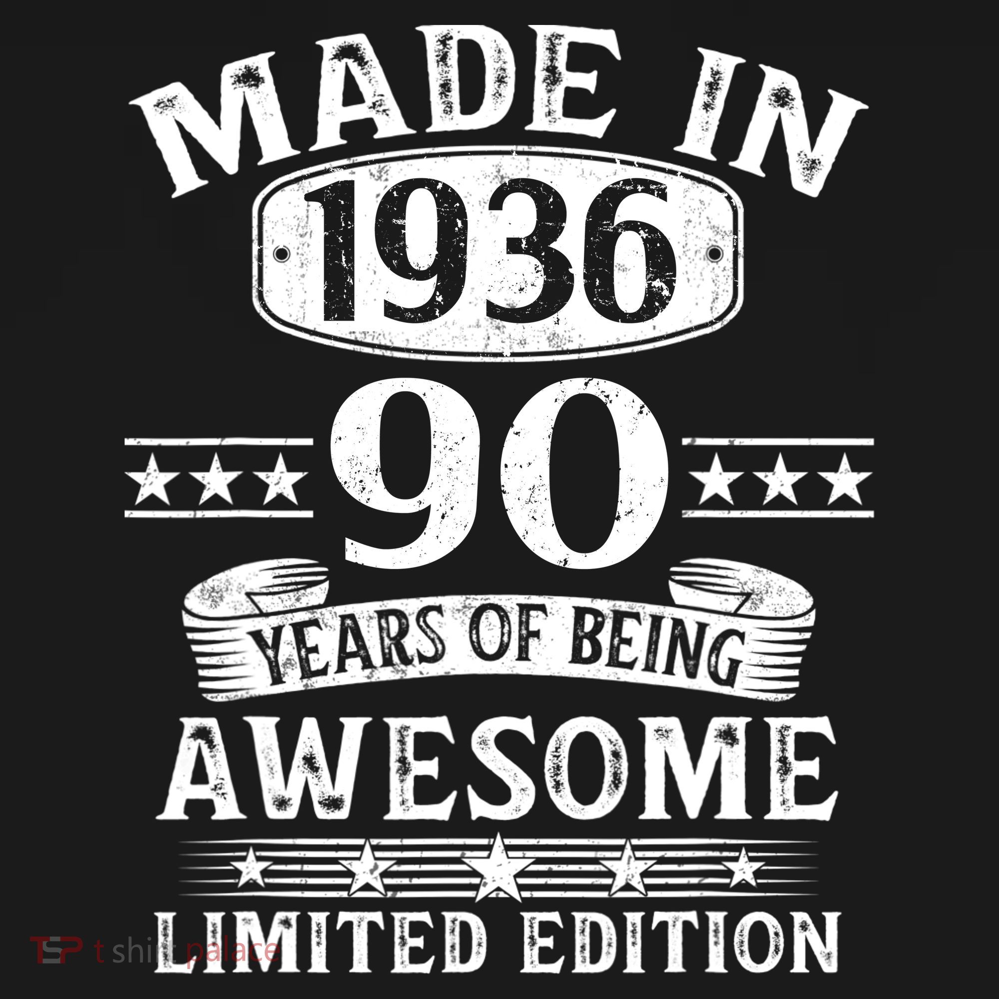 90th Birthday Made In 1936 90 Years Of Being Awesome Limited Edition Women's Hoodie