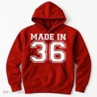 90 Birthday Made In 1936 Sports Jersey Hoodie thumb 0